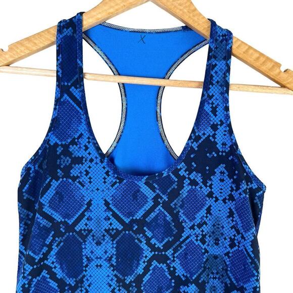 Lululemon Snakeskin Print Racerback Workout Tank Top Blue Black, XS - Picture 3 of 9
